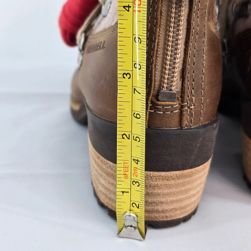 Merrell Womens Size 8 Shiloh II J004422 Warm Camel Leather Lace Up Boots NWB